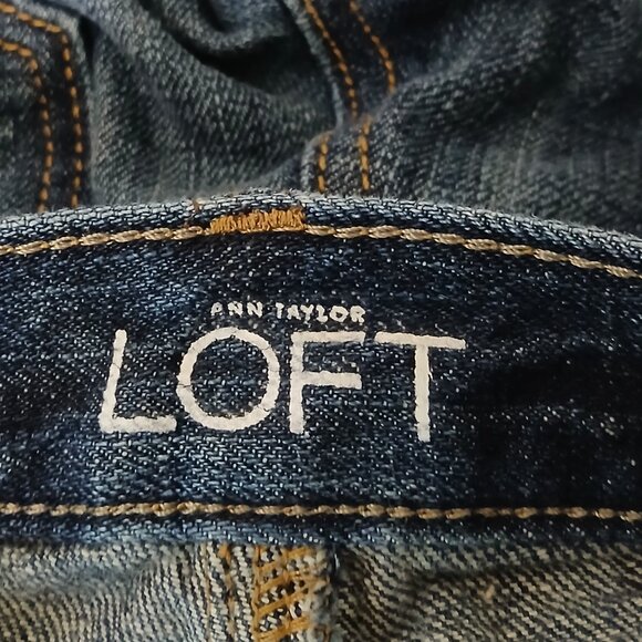 Ann Taylor LOFT Jeans 6 28 Boyfriend Low Rise Button Fly Ankle - Picture 7 of 9